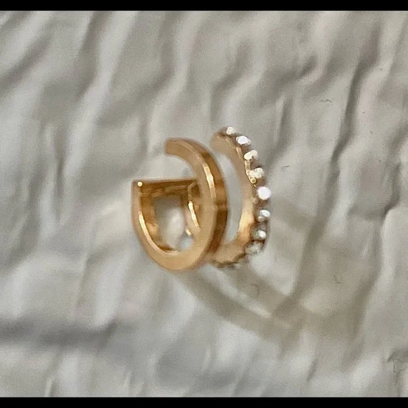 last! minimalist rhinestone ear cuff huggies - Picture 5 of 8